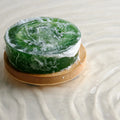 Exfoliating Loofah Soap Bar with Lemongrass Scent for Dry Skin and Calluses featuring Hydrating Oils.